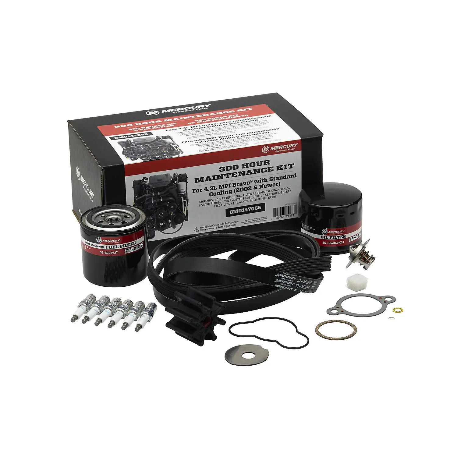 MerCruiser 4.3L MPI Engine with Bravo Sterndrive 300 Hour Maintenance Kit - Image 3