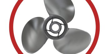 Mercury Black Max 77340A45 3-Blade Aluminum Propeller, 14″ Diameter x 13″ Pitch, Right-Hand Rotation