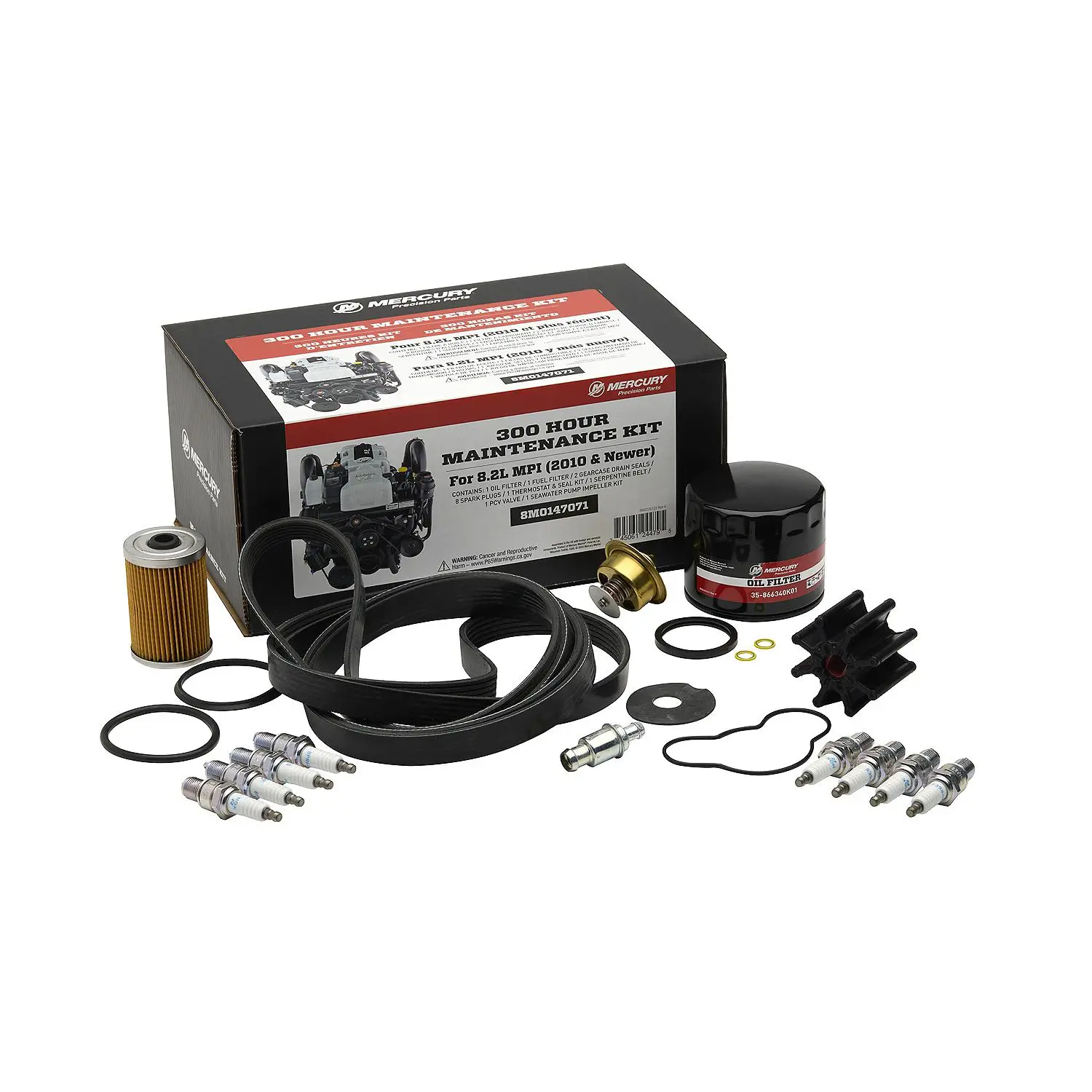 MerCruiser 8.2L MPI Engine with Bravo Sterndrive 300 Hour Maintenance Kit - Image 4