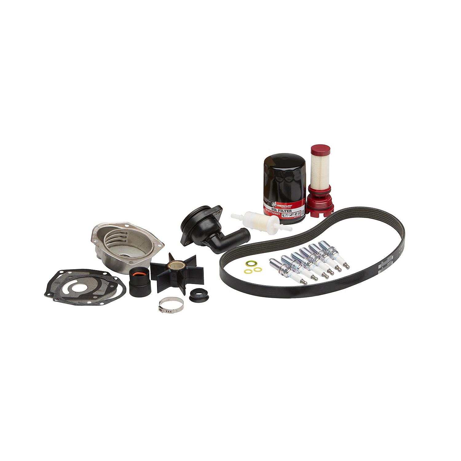 Mercury 300 Hour Maintenance Kit 8M0149427 for 200-300hp L6 Verado S/N 2B144122 and Below (without Anodes) - Image 3