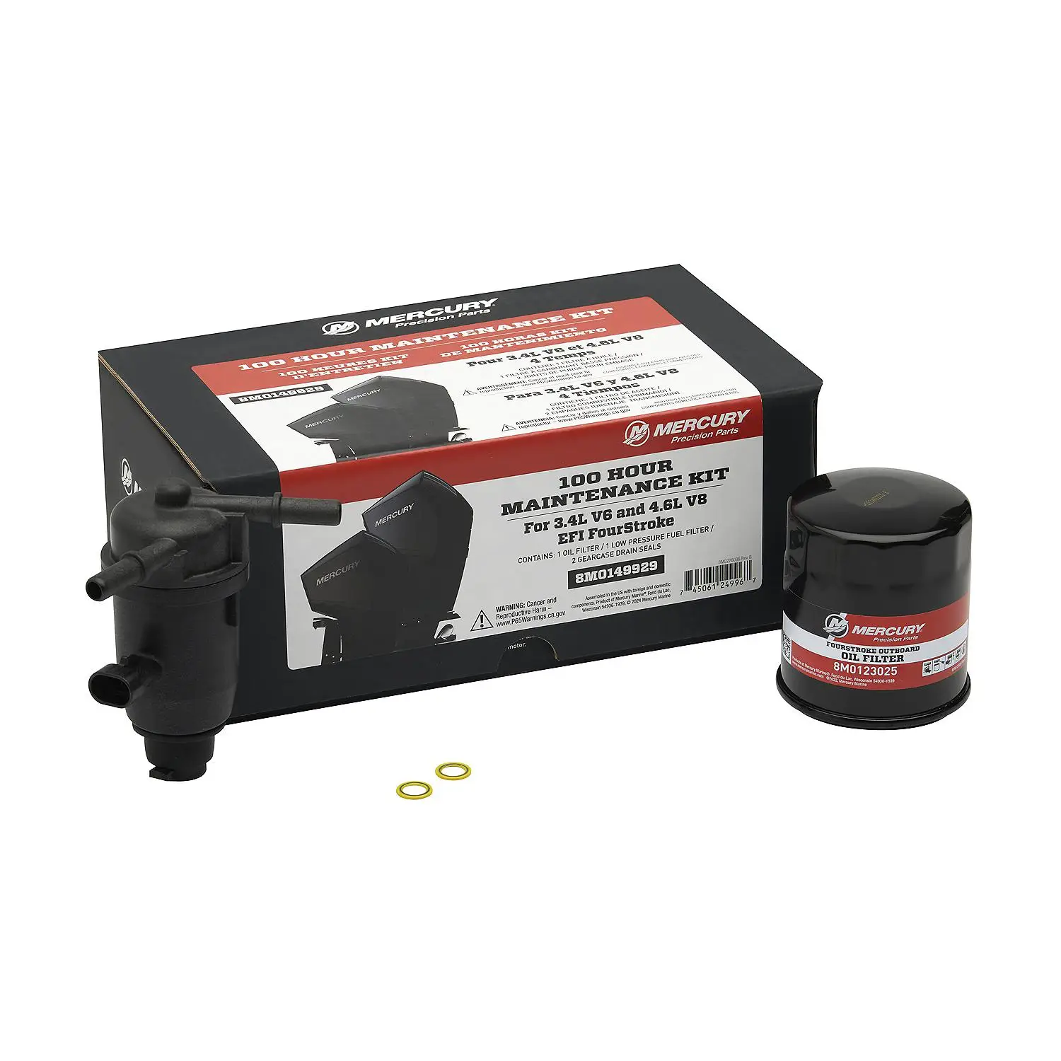 Mercury V6 and V8 175-300hp FourStroke 100 Hour Maintenance Kit - Image 2