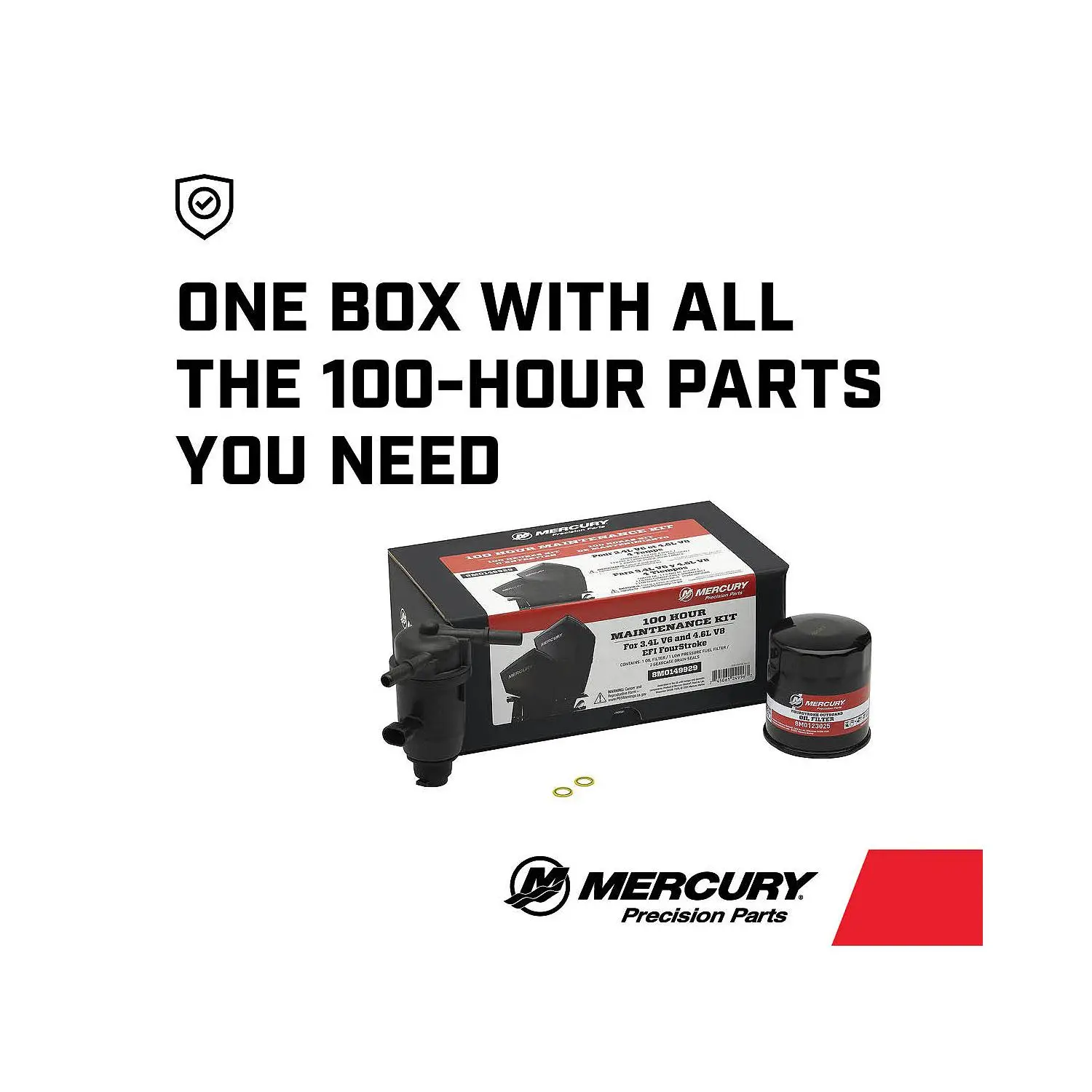 Mercury V6 and V8 175-300hp FourStroke 100 Hour Maintenance Kit - Image 5