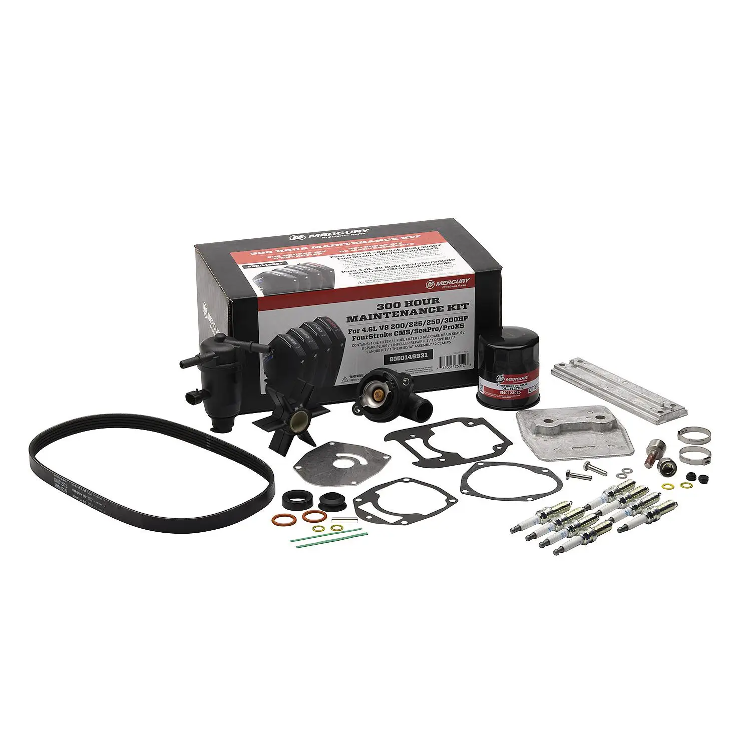 Mercury 4.6L V8 SeaPro and Pro XS CMS 300 Hour Maintenance Kit - Image 6