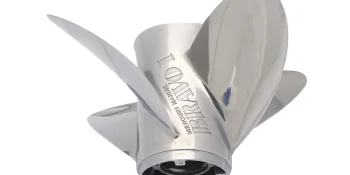 Mercury Bravo I 8M0151210 4-Blade Stainless Steel Propeller, 15.25″ Diameter x 22″ Pitch, Left-Hand Rotation