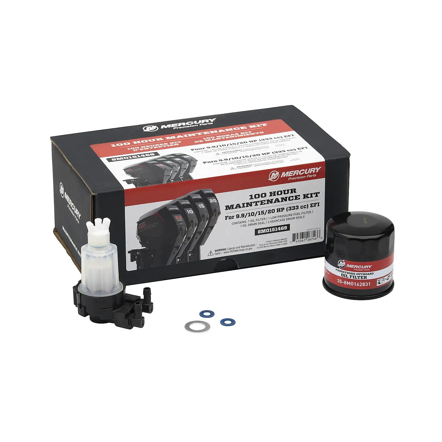 Mercury 9.9-20hp FourStroke EFI 100 Hour Maintenance Kit - Image 3