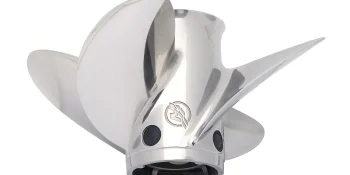 Mercury SpitFire x7 8M0151364 4-Blade Stainless Steel Propeller, 12.8″ Diameter x 21″ Pitch, Right-Hand Rotation