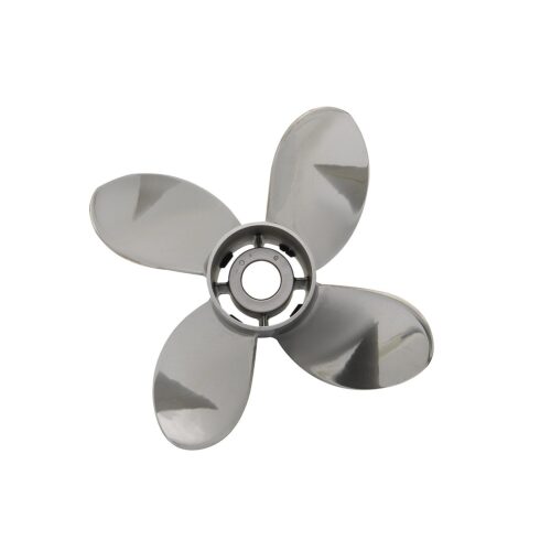 Mercury Trophy Plus 8M0151389 4-Blade Stainless Steel Propeller, 13.75″ Diameter x 17″ Pitch, Right-Hand Rotation