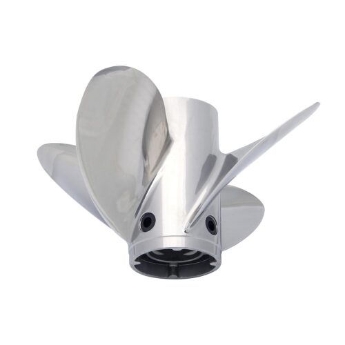 Mercury Trophy Plus 8M0151393 4-Blade Stainless Steel Propeller, 13.75″ Diameter x 24″ Pitch, Right-Hand Rotation