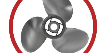 Mercury Vengeance 8M0151406 3-Blade Stainless Steel Propeller, 14″ Diameter x 19″ Pitch, Left-Hand Rotation