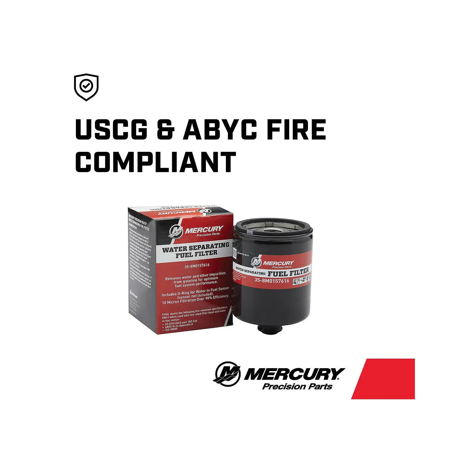 Mercury Water Separating Fuel Filter 8M0157616 for Select L6 and 5.7L V10 300-400hp Verado Outboards - Image 6