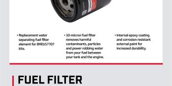 Mercury Water Separating Fuel Filter 8M0157616 for Select L6 and 5.7L V10 300-400hp Verado Outboards