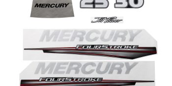 Mercury Decal Set 8M0161227 for Mercury 3-Cylinder EFI 25-30hp Outboards Including Jet 25hp