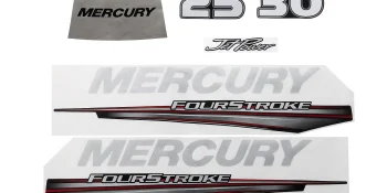 Mercury Decal Set 8M0161227 for Mercury 3-Cylinder EFI 25-30hp Outboards Including Jet 25hp