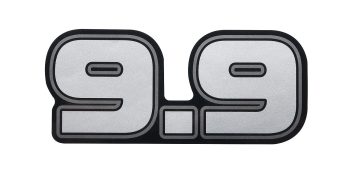 Mercury 9hp Rear Decal 8M0161263 for 209cc 9.9hp Carbureted Outboards