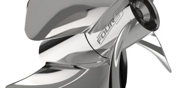 Mercury Bravo Four S 8M0167010 Aft/Rear 3-Blade Stainless Steel Propeller, 25.5″ Pitch, Right-Hand Rotation