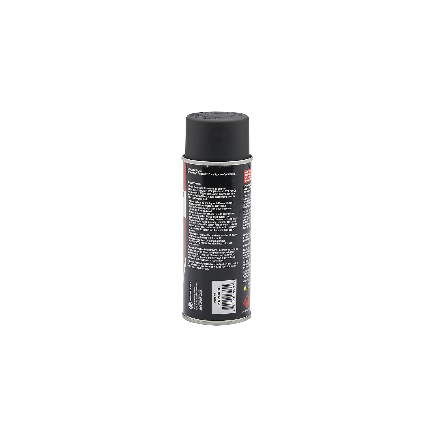 Mercury 80287850 EDP Propeller Black Satin Enamel Spray Paint - 12 oz Spray Can - Image 2