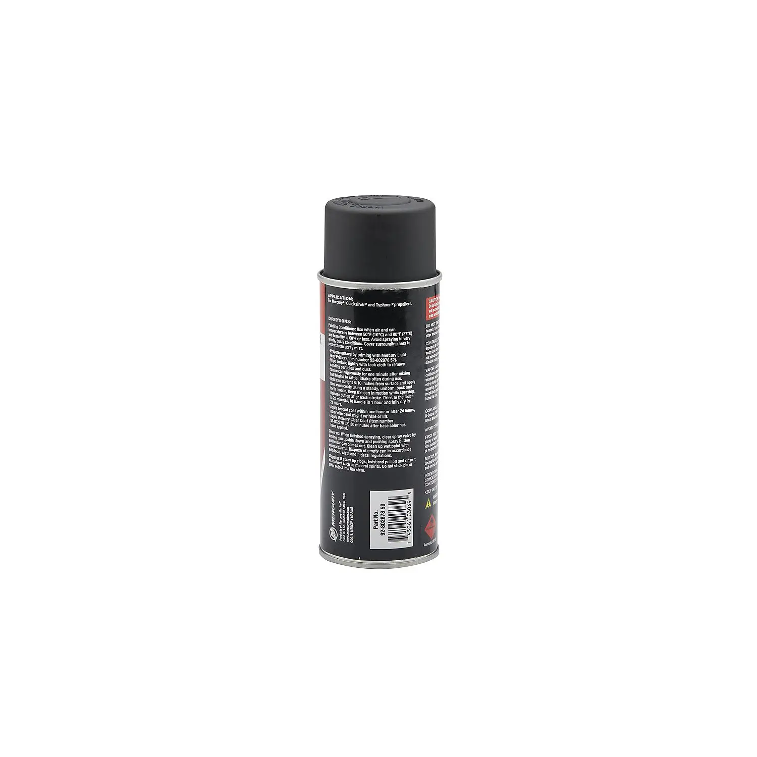 Mercury 80287850 EDP Propeller Black Satin Enamel Spray Paint - 12 oz Spray Can - Image 2