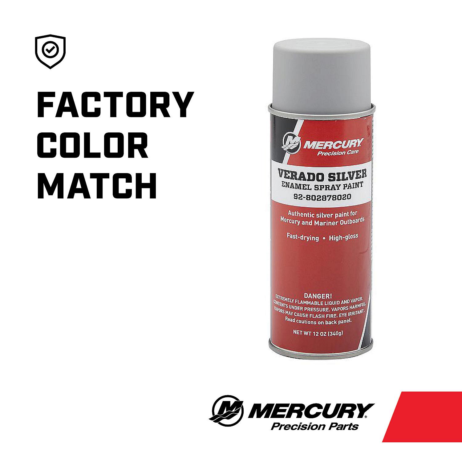Mercury 802878020 Verado Silver Enamel Spray Paint - 12 oz Spray Can - Image 4