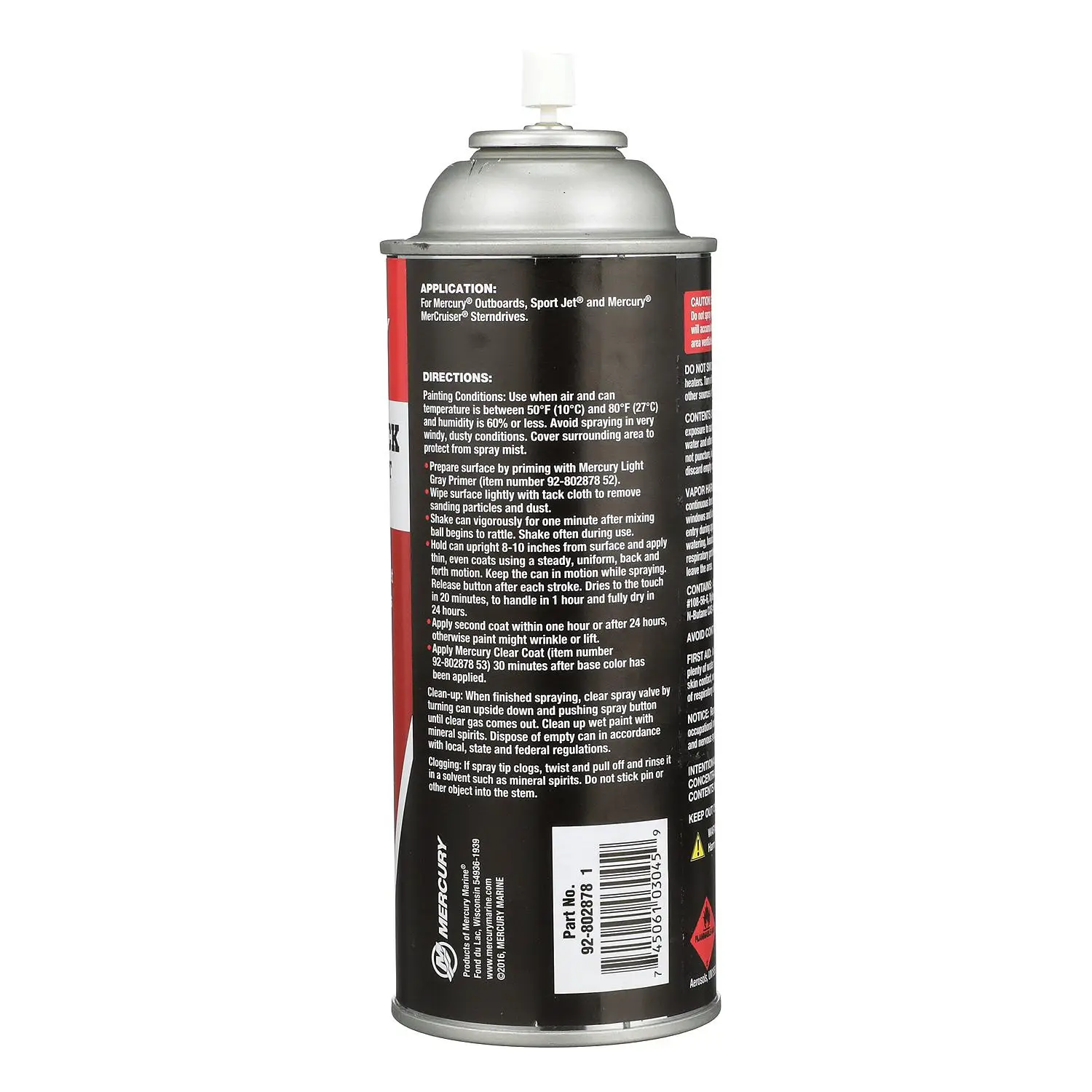 Mercury 8028781 Phantom Black Enamel Spray Paint for Mercury and MerCruiser - 12 oz Spray Can - Image 3