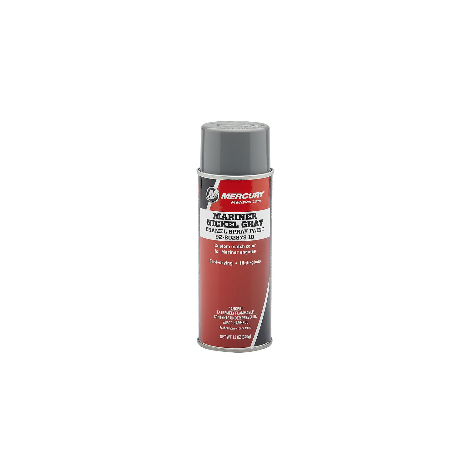 Mercury 80287810 Mariner Nickel Gray Enamel Spray Paint – 12 oz Spray Can