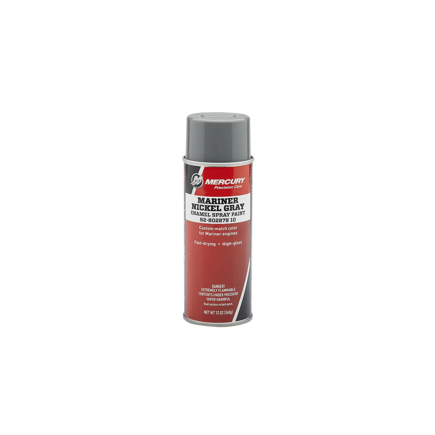 Mercury 80287810 Mariner Nickel Gray Enamel Spray Paint – 12 oz Spray Can