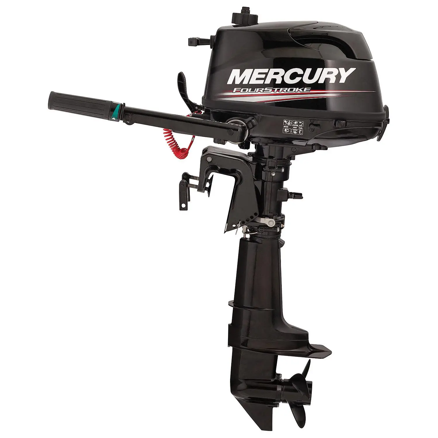 Mercury 4hp Tiller FourStroke Outboard Motor, 20″ Shaft
