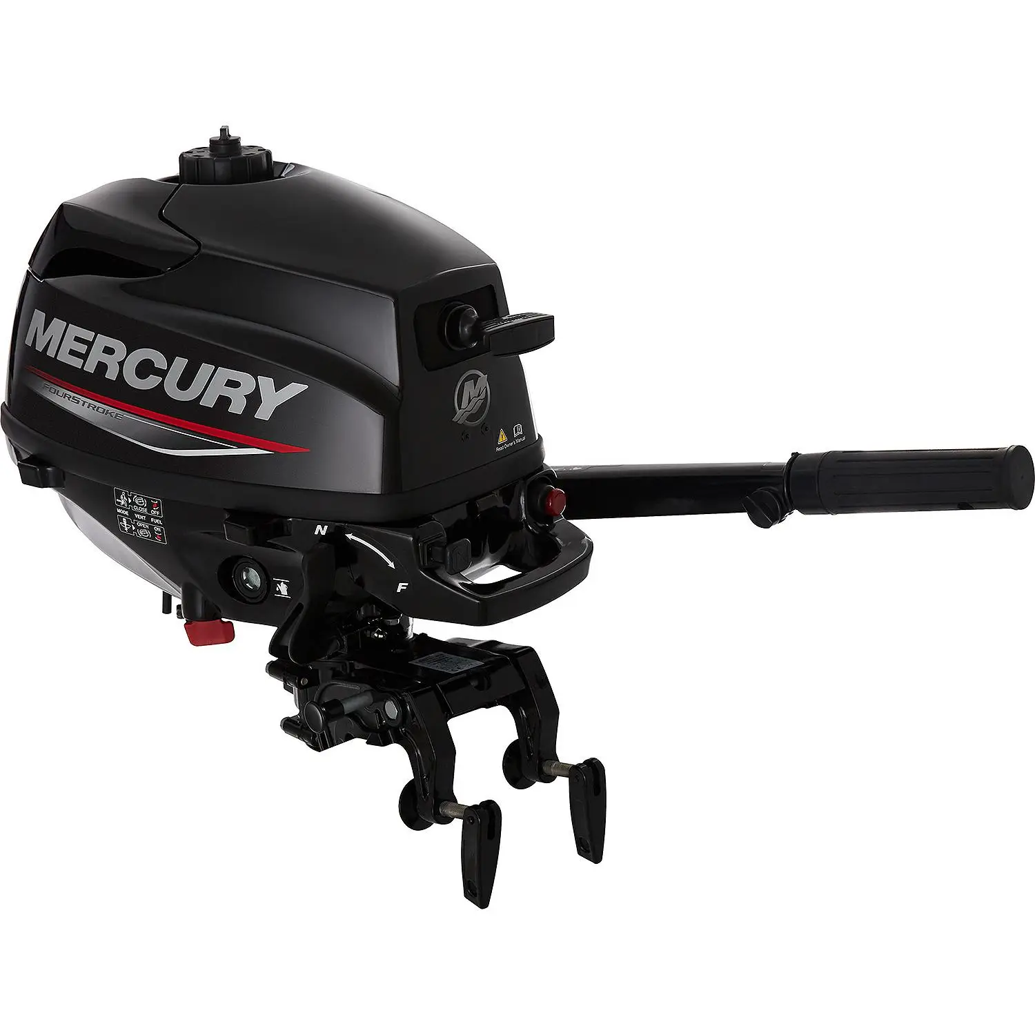 Mercury 2.5hp Tiller FourStroke Outboard Motor, 15″ Shaft