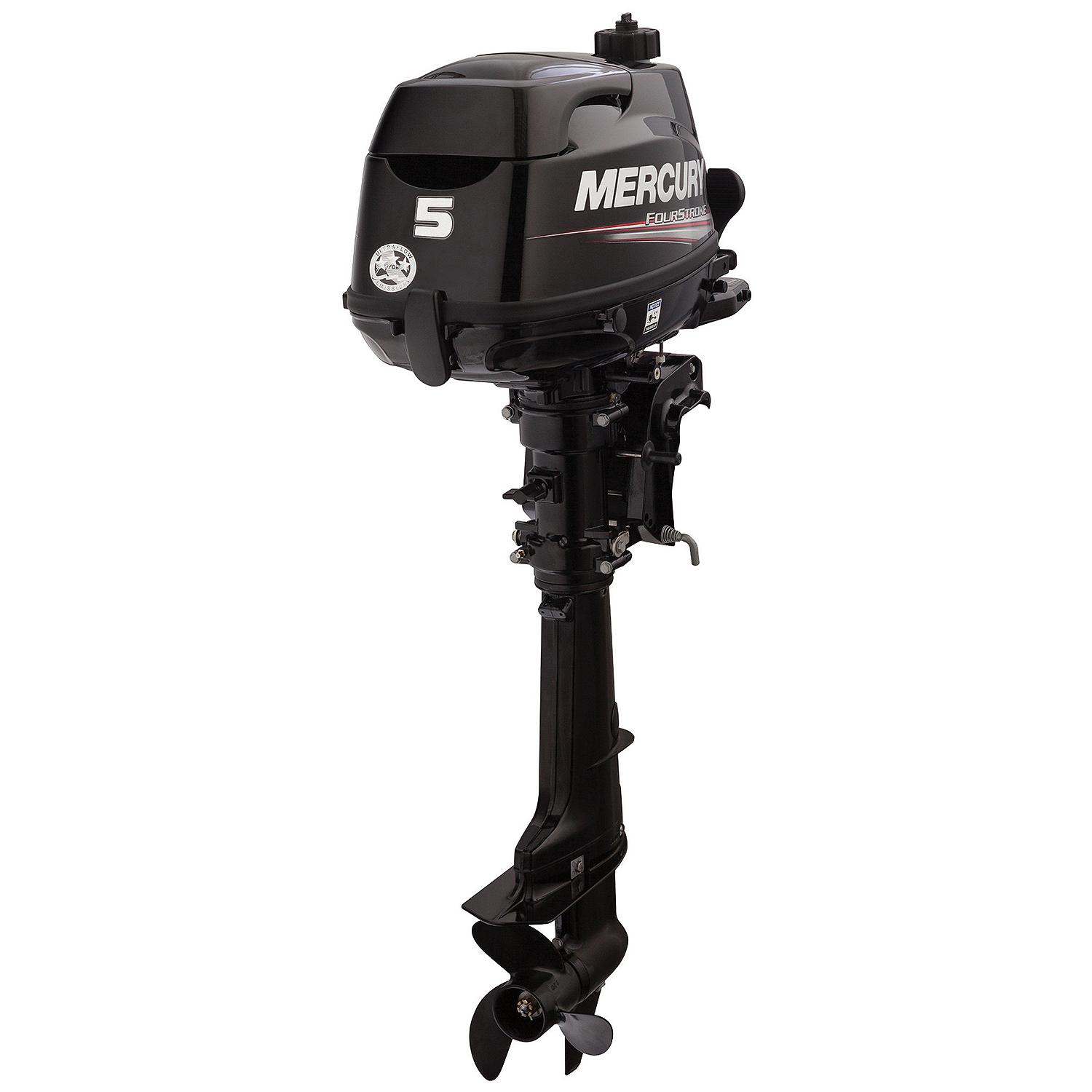 Mercury 5hp Tiller FourStroke Outboard Motor, 25" Shaft - Image 9