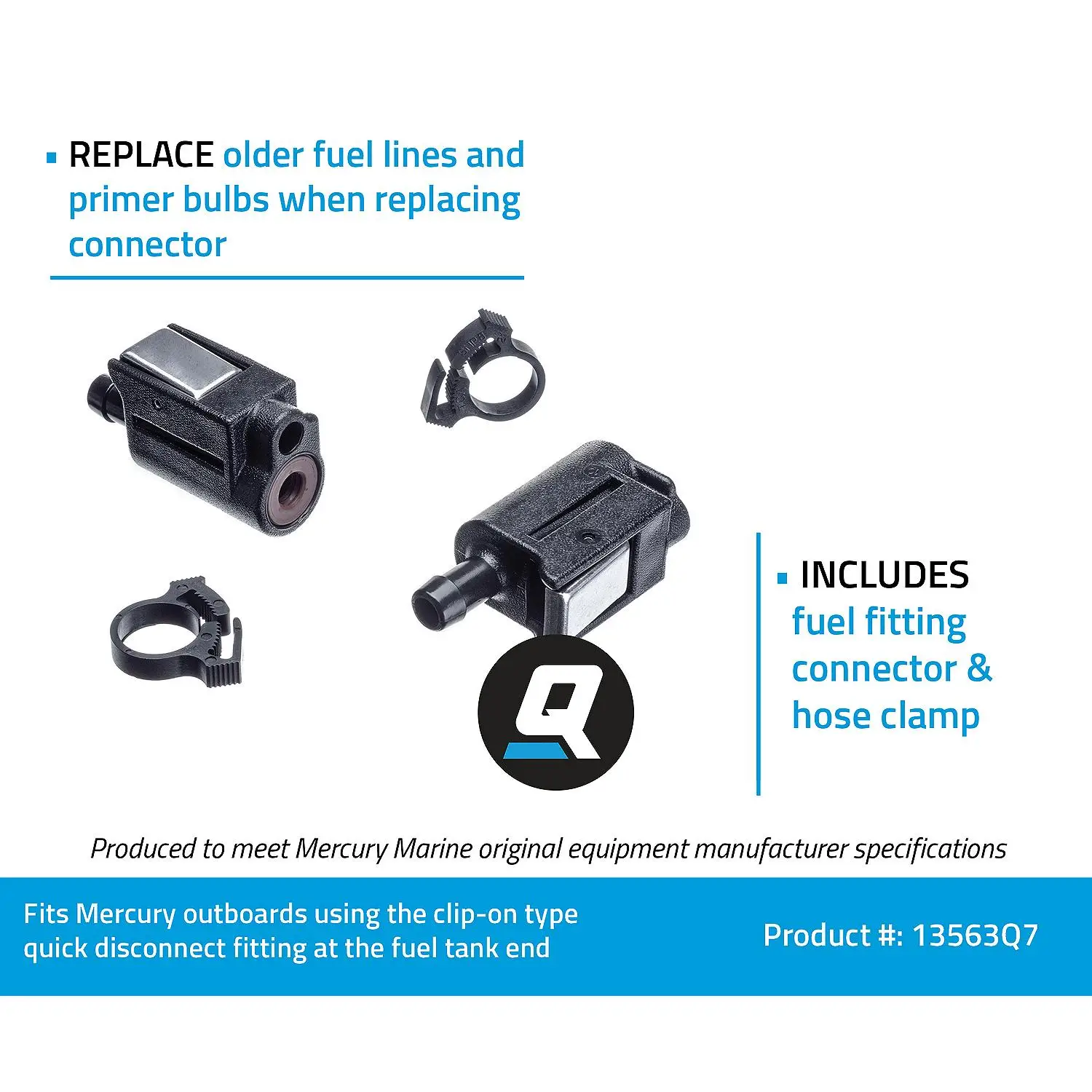 Quicksilver 13563Q7 Quick Disconnect Fuel Line Fitting - Image 8