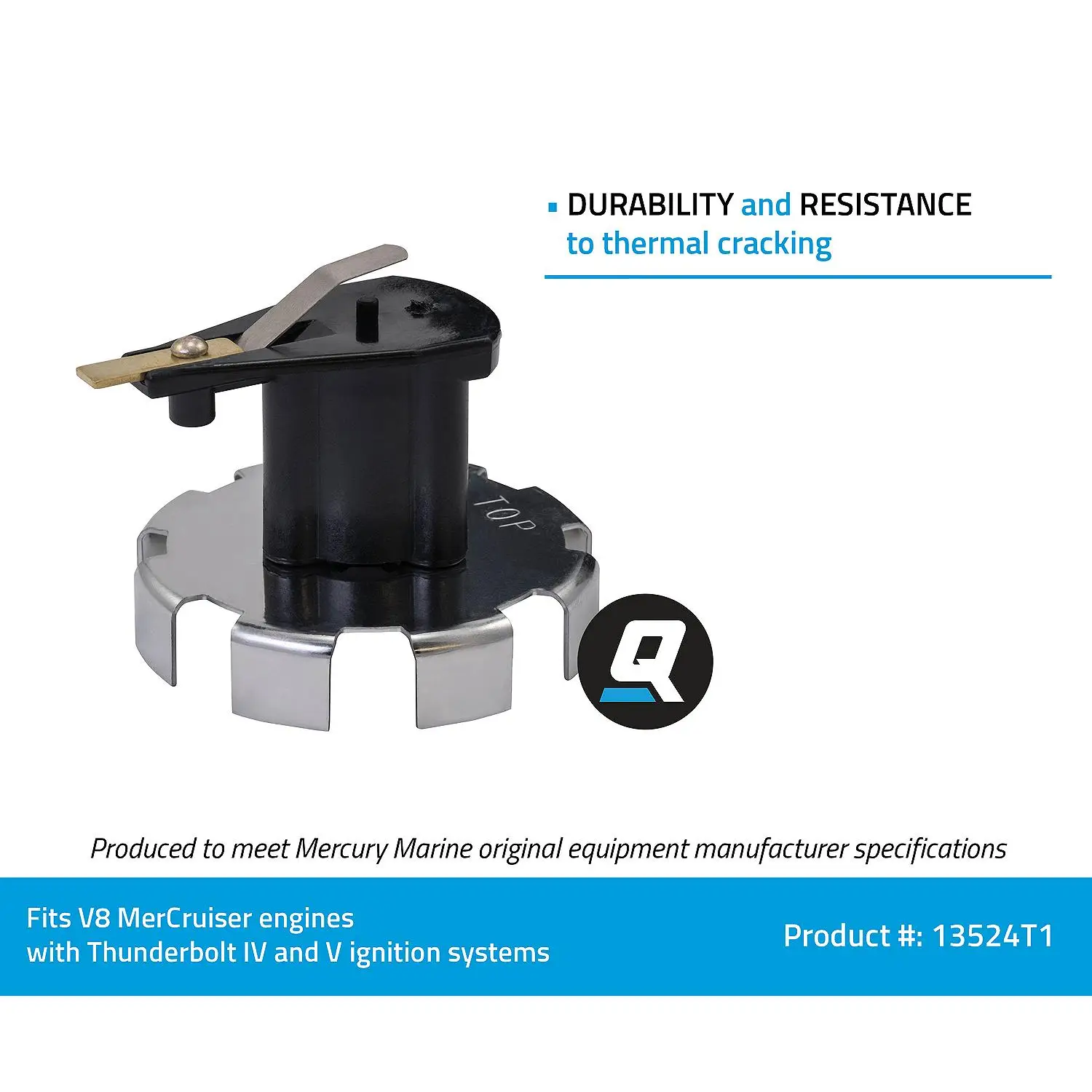 Quicksilver 13524T1 Rotor for Select Marinized General Motors V8 Engines w/ Thunderbolt IV and V Ignition Systems