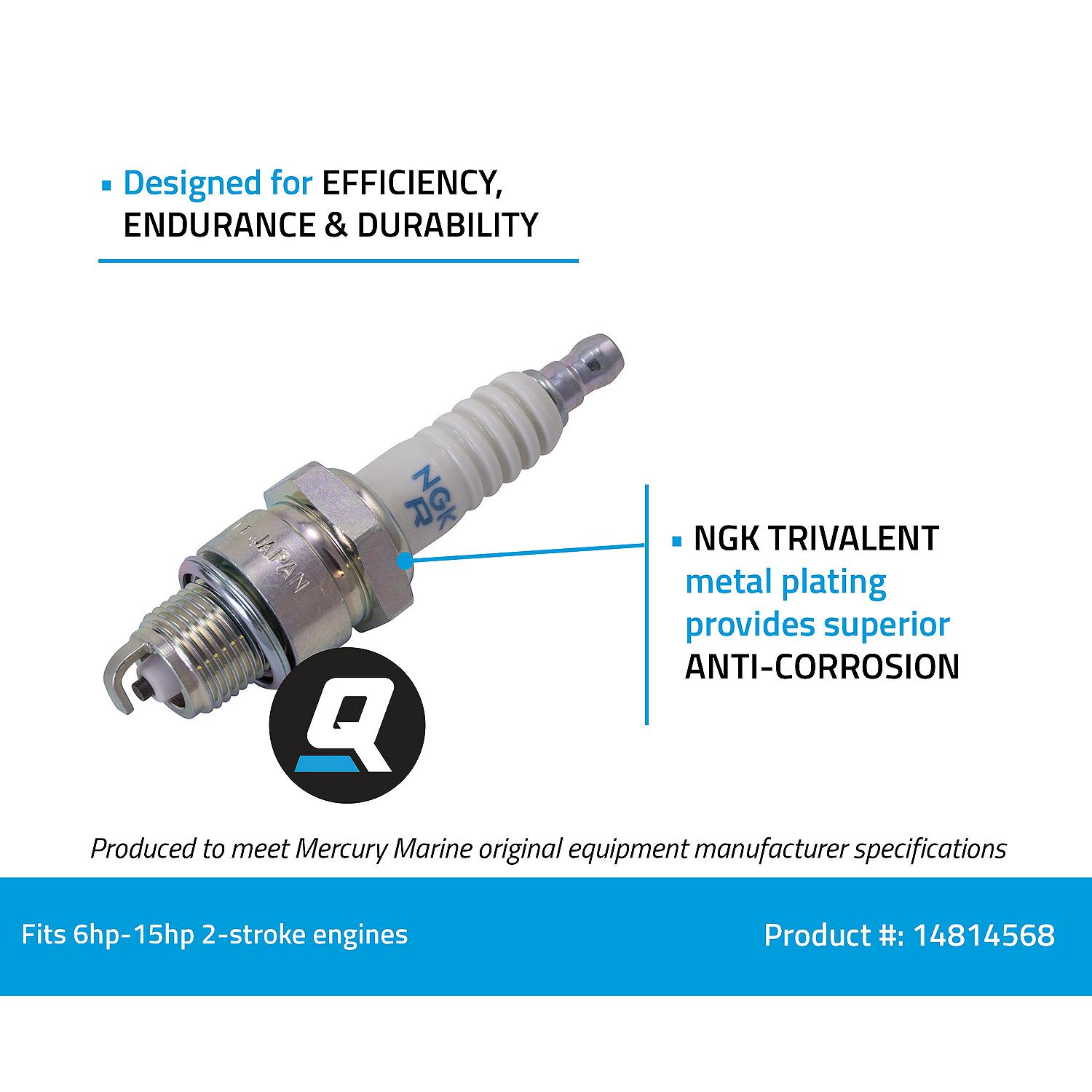 Quicksilver 14814568 NGK BPZ8HS-15 Standard Spark Plug, 1 Pack - Image 2