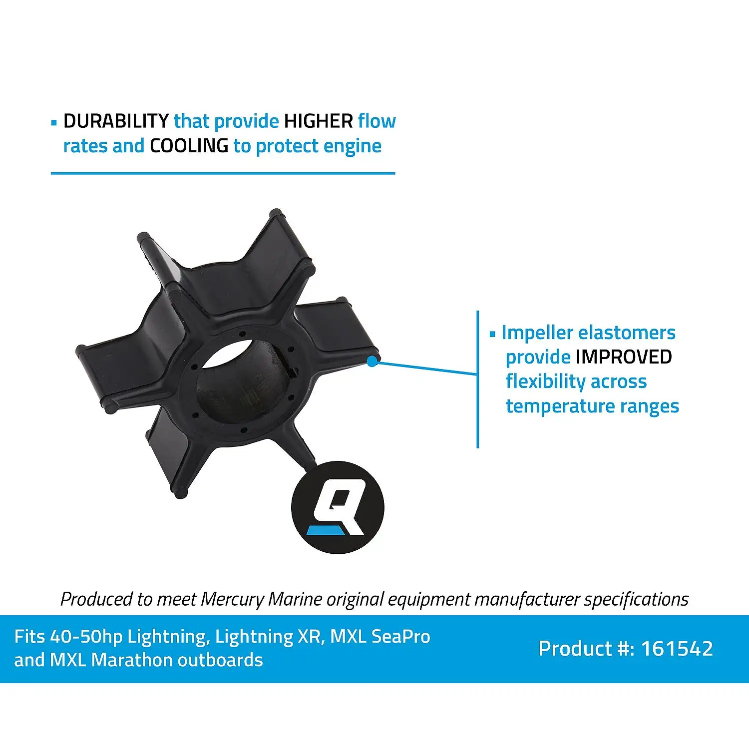 Quicksilver 161542 Water Pump Impeller
