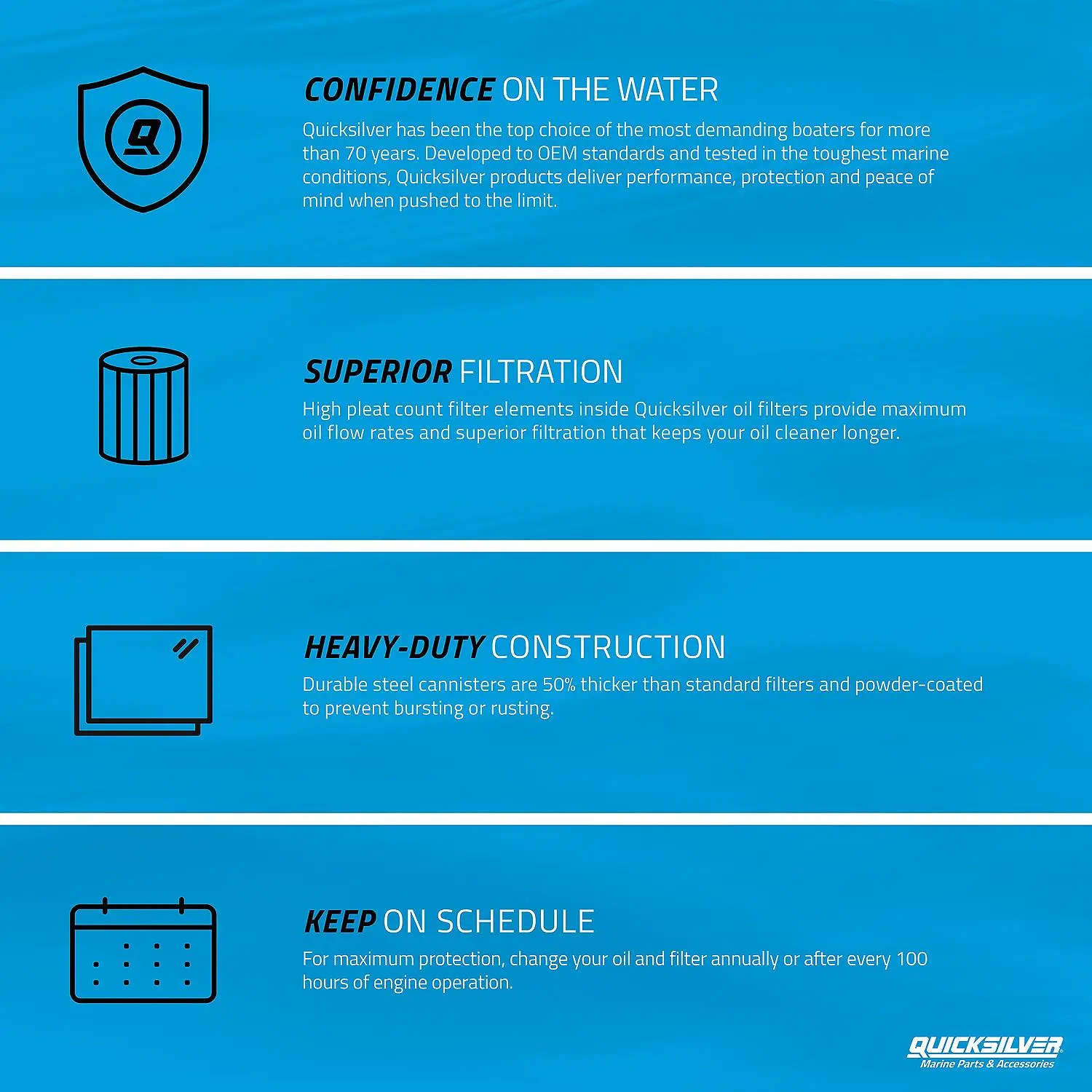 Quicksilver 19485 Oil Filter for MerCruiser Diesel Engines - Image 3