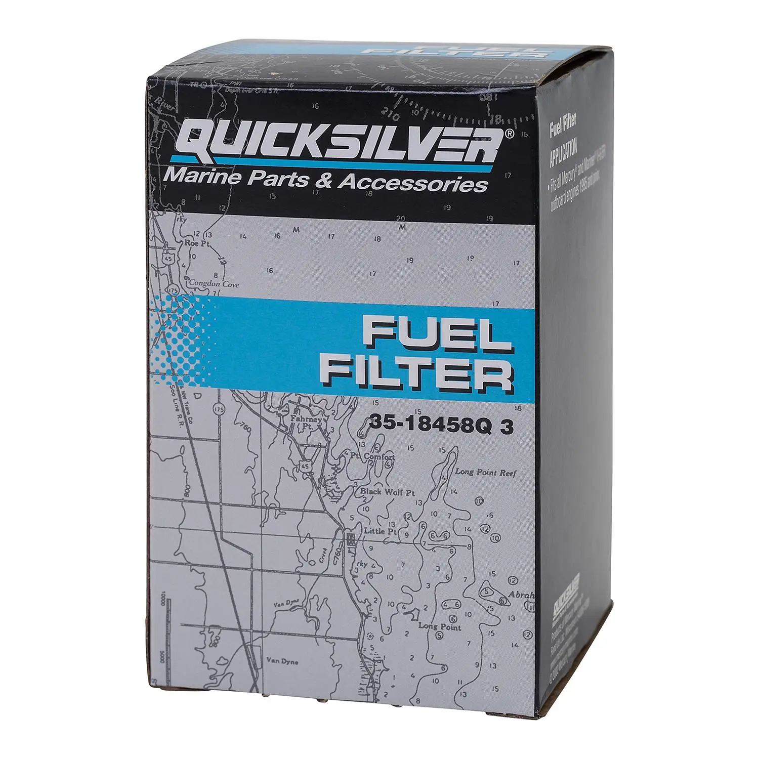 Quicksilver 18458Q3 Water Separating Fuel Filter Kit w/ Black Water Warning Sensor