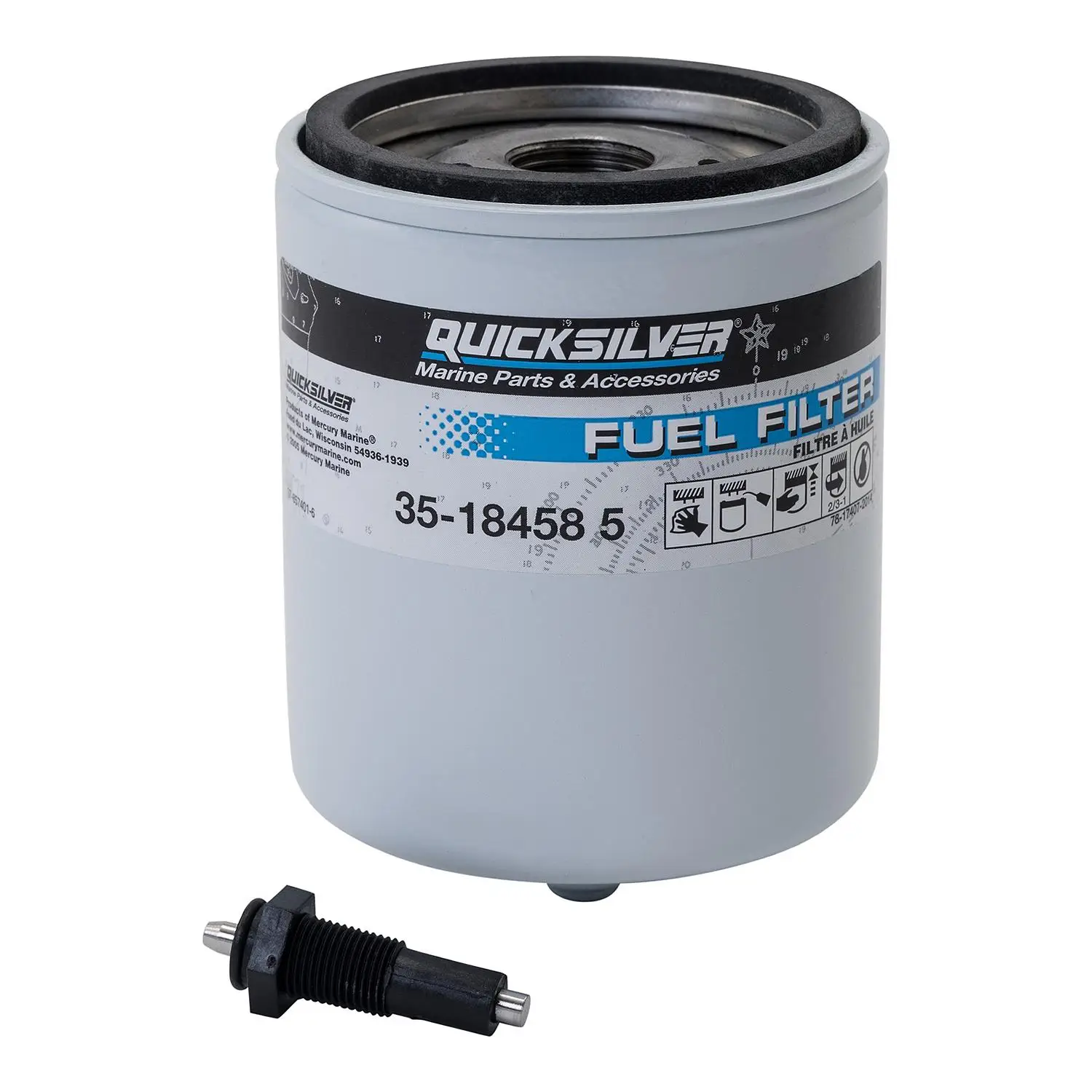 Quicksilver 18458Q3 Water Separating Fuel Filter Kit w/ Black Water Warning Sensor - Image 4