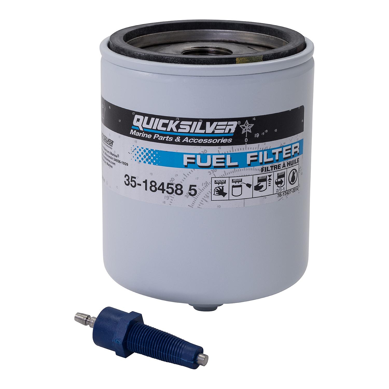 Quicksilver 18458Q4 Water Separating Fuel Filter Kit w/ Blue Water Warning Sensor For Mercury Outboards - Image 2