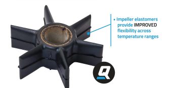 Quicksilver 19453T Water Pump Impeller for Mercury 3-Cylinder 40hp 4-Stroke Outboards