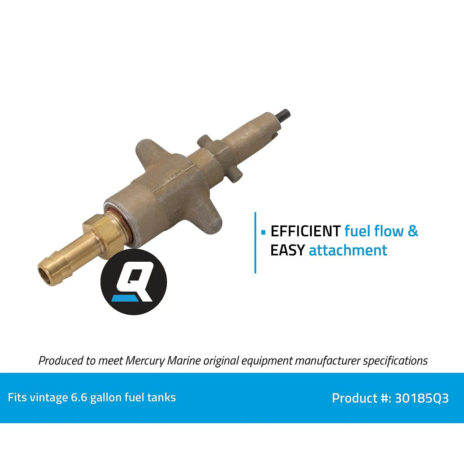 Quicksilver 30185Q3 Fuel Line Connector for Vintage 6.6 Gallon Fuel Tanks, 1 Pack - Image 3