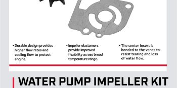Mercury Water Pump Impeller Repair Kit 803748K02 for Mercury 8 and 9.9hp FourStroke with BigFoot/Command Thrust Gearcase