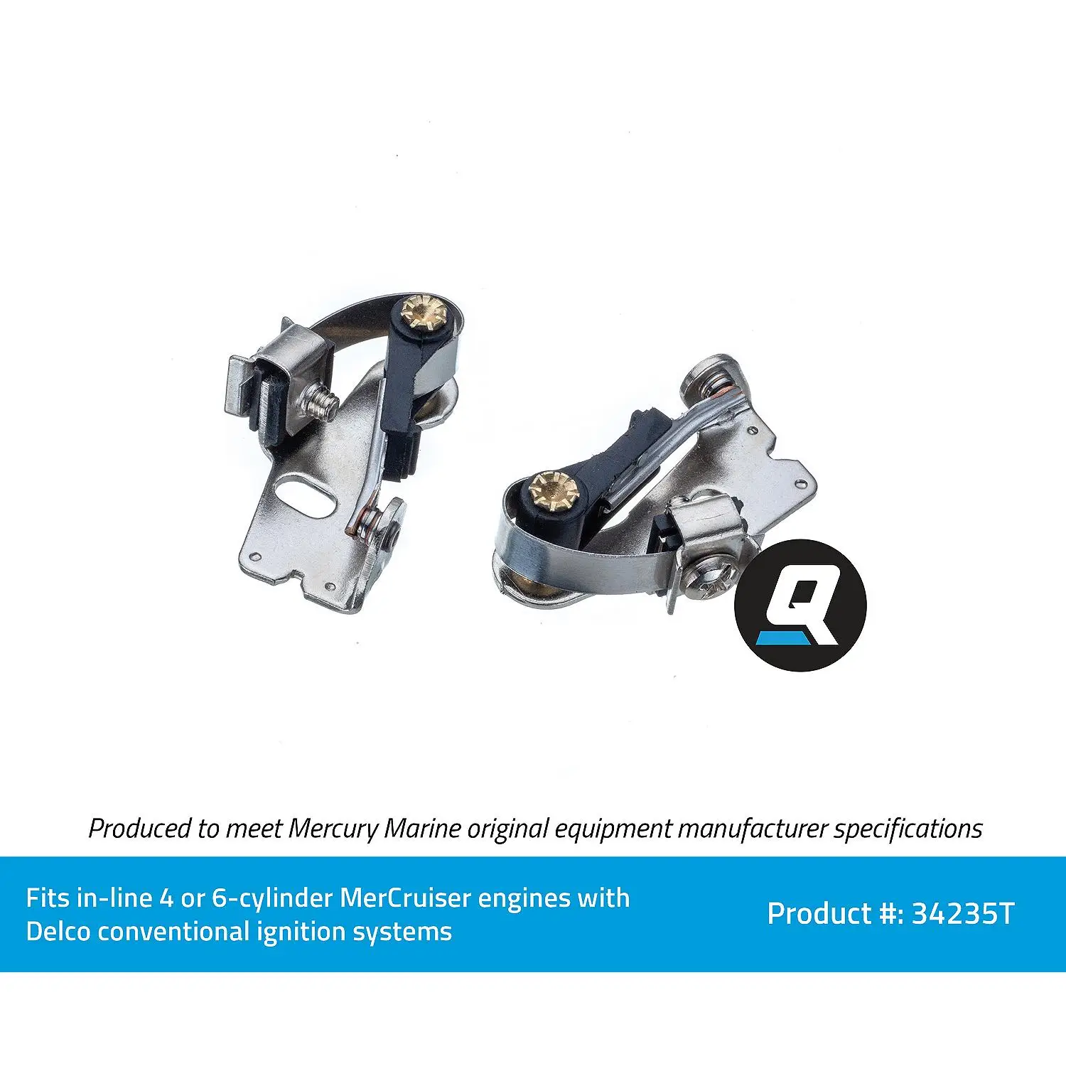 Quicksilver 34235T Marine Engine Ignition Breaker Point Set for General Motors V4 and V6 Engines - Image 5
