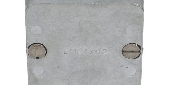 Quicksilver 34762A1 Zinc Anode Plate for MerCruiser TR and TRS Drives, 2.5″ x 2.5″