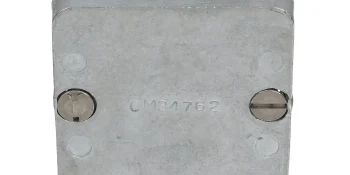 Quicksilver 34762A1 Zinc Anode Plate for MerCruiser TR and TRS Drives, 2.5″ x 2.5″