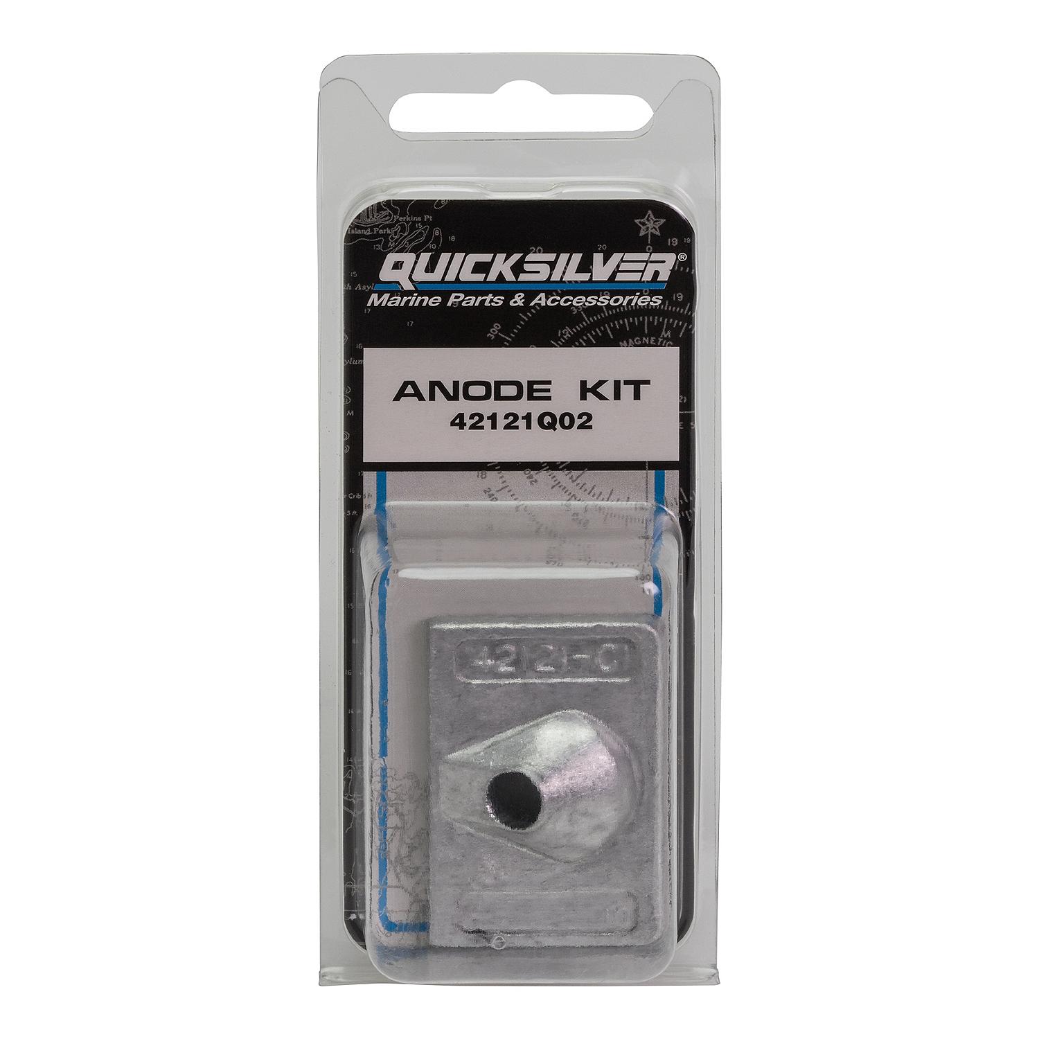 Quicksilver 42121Q02 Square Aluminum Anode Set for Mercury or Mariner and Force Outboards - Image 2