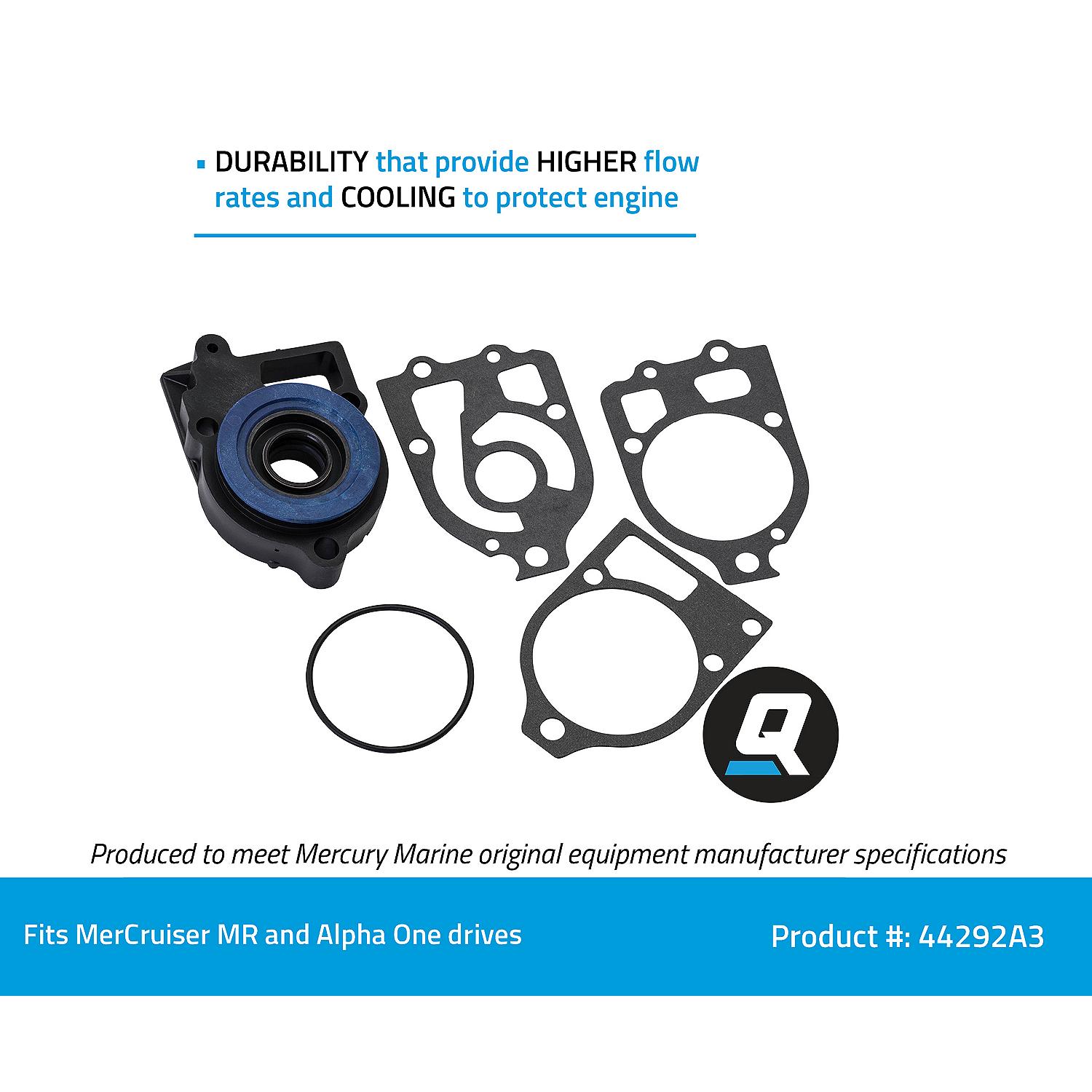 Quicksilver 44292A3 Water Pump Base Repair Kit for Select MerCruiser MR and Alpha One Drives - Image 5