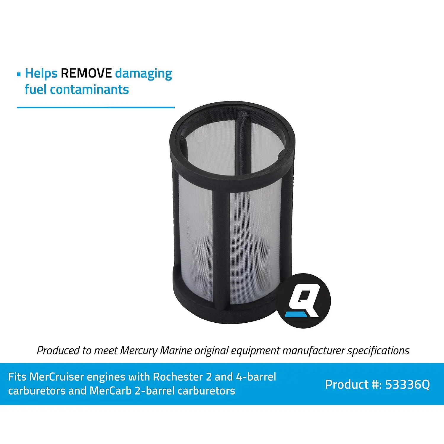 Quicksilver 53336Q Carburetor Fuel Filter Element for MerCruiser Sterndrive and Inboard Engines - Image 5