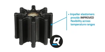 Quicksilver 59362T1 Water Pump Impeller for MerCruiser Engines w/ Engine Mounted Sea Water Pumps w/ a Plastic Housing