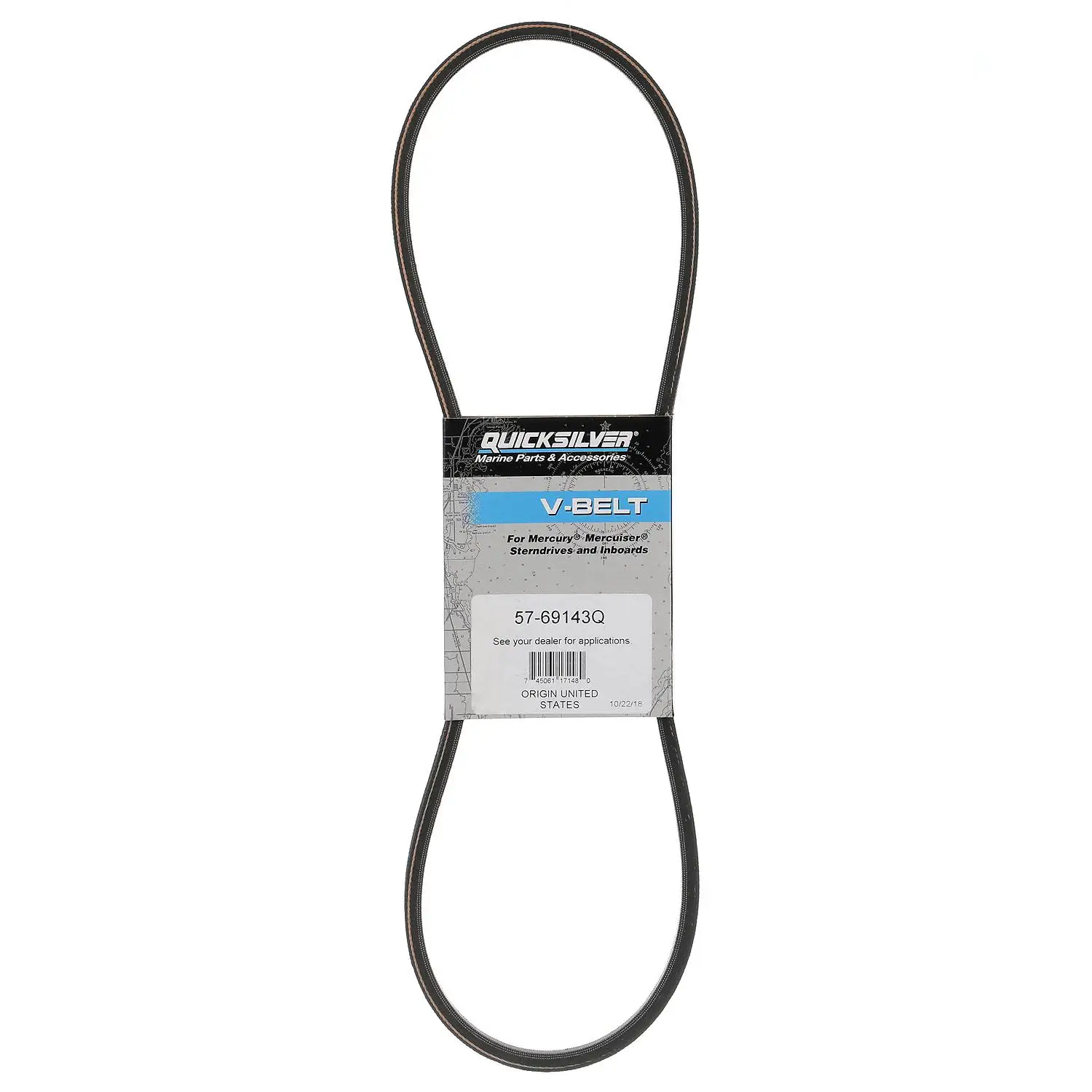 Quicksilver 69143Q V-Belt 40", 1,016mm Long, Fits MerCruiser Sterndrive and Inboard Engines - Image 3