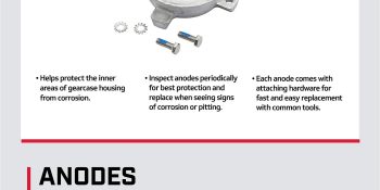 Mercury Aluminum Bearing Carrier Anode 806105T1 for MerCruiser Alpha One Gen II and Vazer Drives