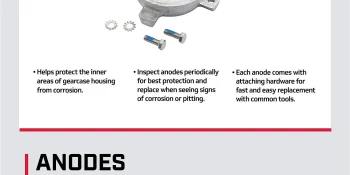 Mercury Aluminum Bearing Carrier Anode 806105T1 for MerCruiser Alpha One Gen II and Vazer Drives