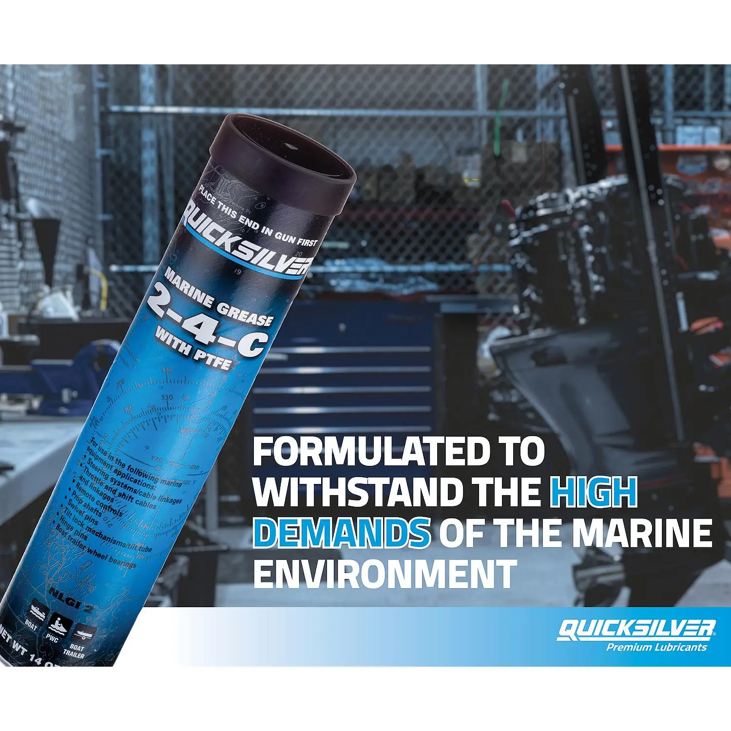 Quicksilver 74057Q5 2-4-C Marine Grease/Lubricant Gun w/ 3 Oz. Cartridge - Image 7